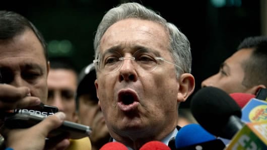 Álvaro Uribe Vélez, senador y expresidente de Colombia. Foto: AFP