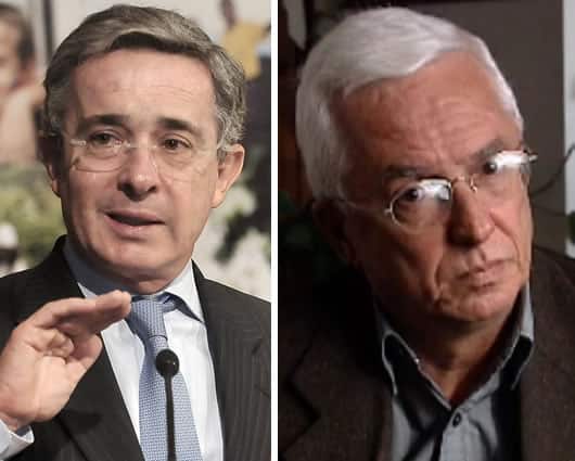 Álvaro Uribe Vélez y Jorge Enrique Robledo. Foto: AFP.