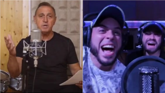 Franco de Vita y Nacho intepretan la canción 'Valiente'.