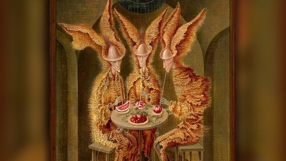 La pintura "Vampiros vegetarianos" logró ser subastada por mucho más de su precio inicial.