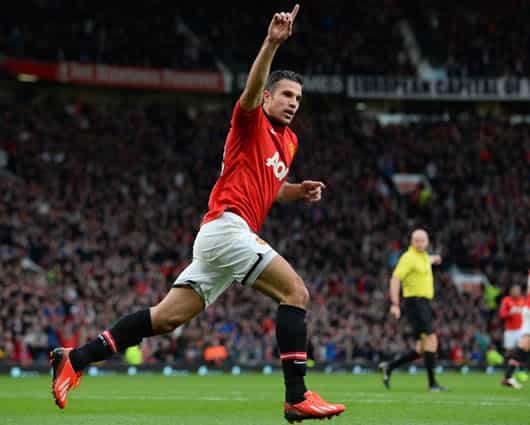 Robin van Persie, delantero del Manchester United y jugador de la Slección de Holanda. AFP