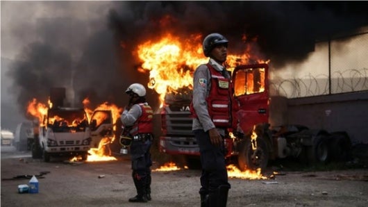Manifestación contra el Gobierno venezolano. Foto: EFE.