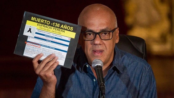 Jorge Rodríguez, jefe de comisión designada por Maduro para monitorear el proceso de referendo. EFE