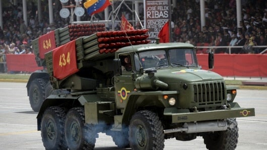 Vehículo militar venezolano. Foto: AFP