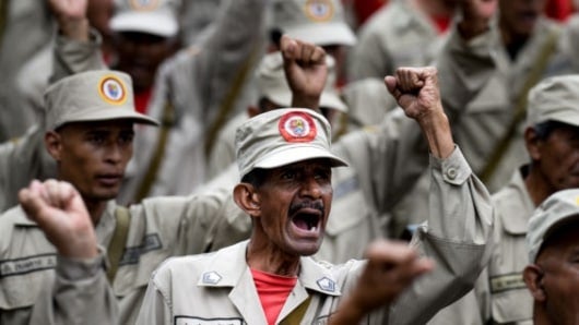 Milicia Bolivariana. Foto: AFP