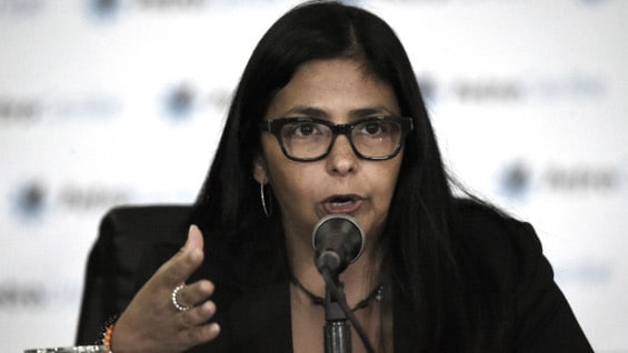 Delcy Rodríguez, canciller venezolana. Foto: AFP.