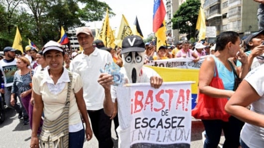 Opositores venezolanos. Foto: AFP