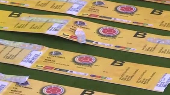 Boletas para ver jugar a la Selección Colombia.
