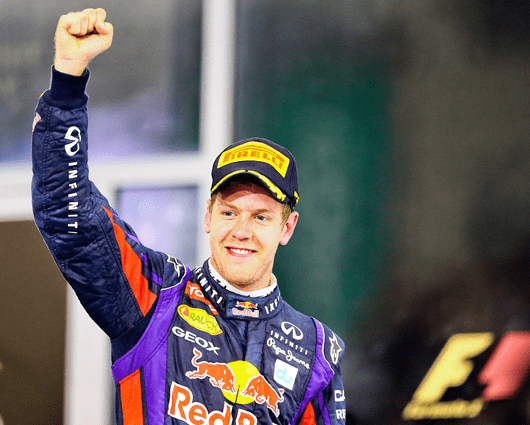 Sebastian Vettel (Red Bull) igualó en el Gran Premio de Abu Dabi a su compatriota Michael Schumacher. Foto: EFE