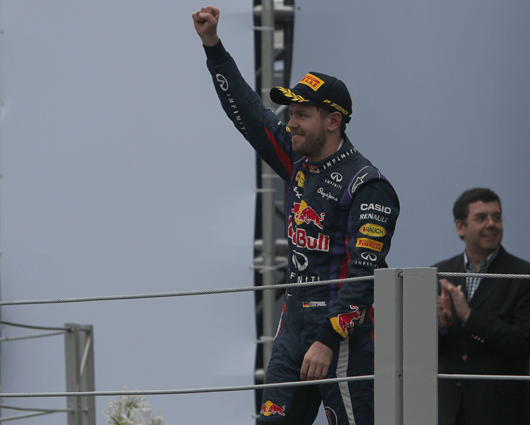 Sebastian Vettel amplía hasta nueve su propio récord de victorias consecutivas. Foto: EFE
