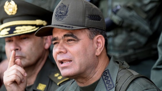 Vladimir Padrino López, ministro de Defensa venezolano. Foto: AFP.