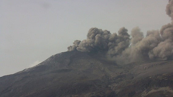Foto: Observatorio Vulcanológico y Sismológico de Manizales / Servicio Geológico Colombiano.
