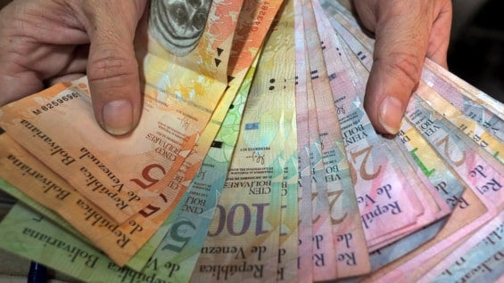 Casa de cambio en Caracas. Foto: AFP