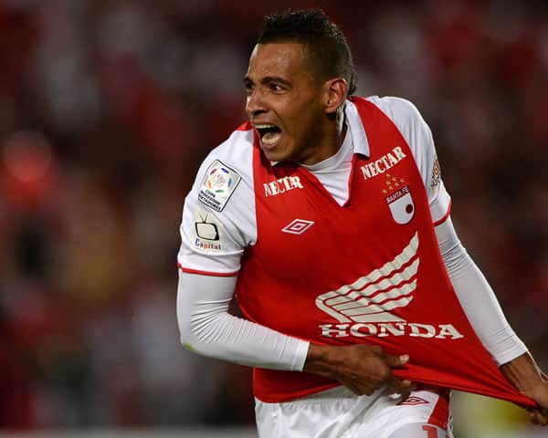 Wilder Medina, exgoleador de Santa Fe y Deportes Tolima. Foto AFP.