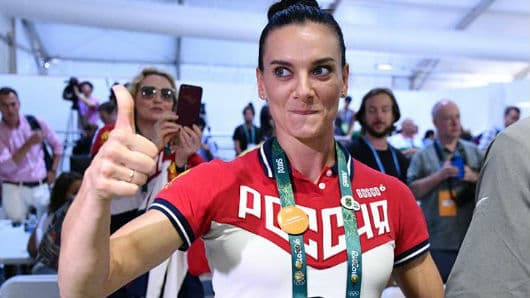 Yelena Isinbáyeva, campeona de salto con pértiga. Foto EFE