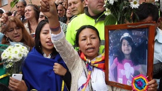 El crimen de la niña Yuliana Samboní, de siete años, generó indignación nacional. Foto: EFE.