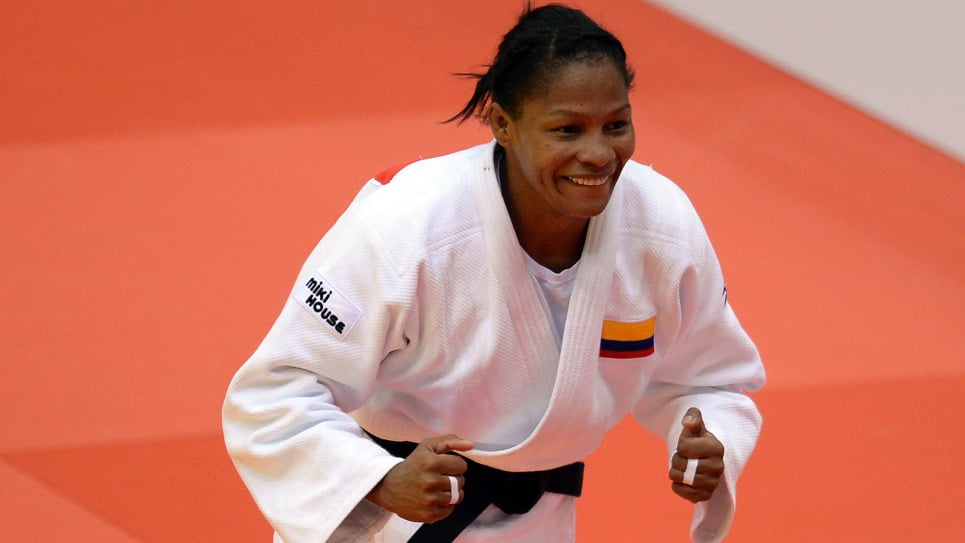 Yuri Alvear, deportista colombiana. Foto AFP