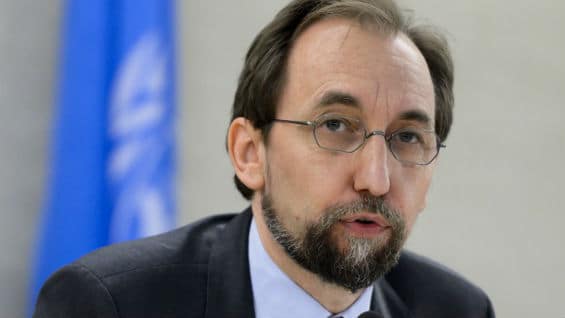 Zeid Ra'ad al Hussein, alto comisionado de la ONU para los derechos humanos. Foto AFP