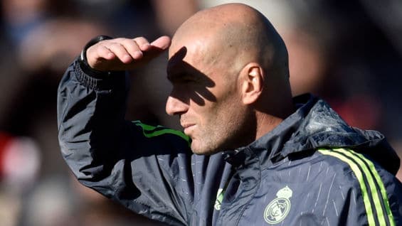 Zinedine Zidane, técnico del Real Madrid. Foto: AFP
