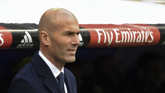 Zinedine Zidane, técnico del Real Madrid. Foto: AFP.
