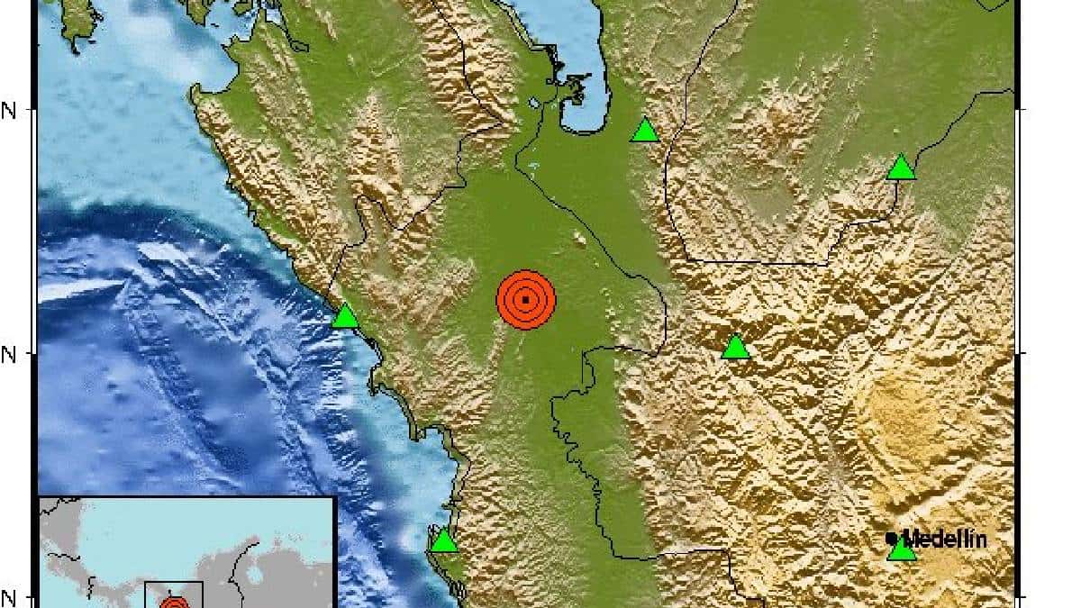 Temblor sacude al Chochó y Antioquia