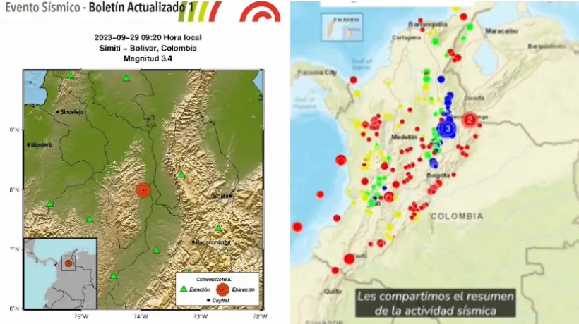 El Servicio Geológico Colombiano ha reportado tres temblores este viernes: ¿En dónde fueron?