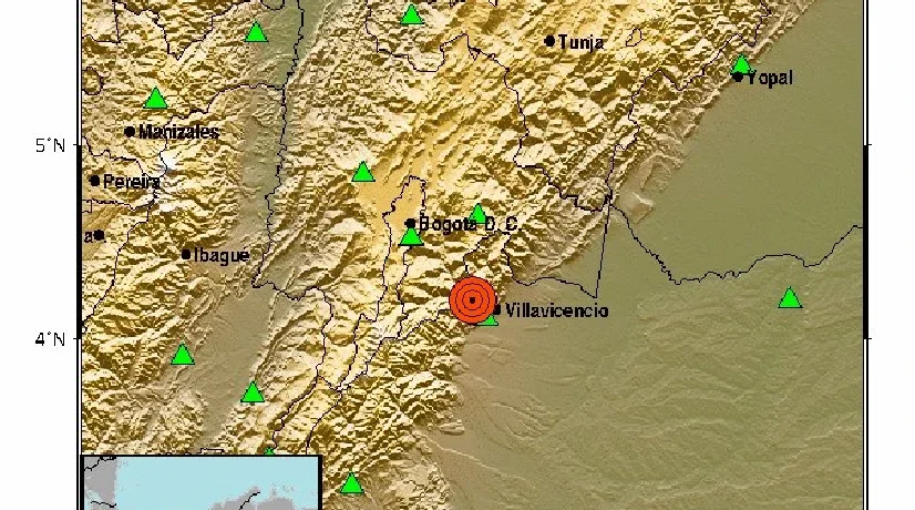 Se registró un sismo de magnitud 2.8 en Guayabetal