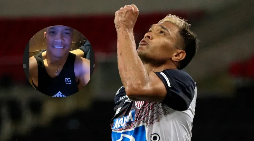 Con camiseta puesta, Teo Gutiérrez festejó la décima estrella del Junior y generó furor