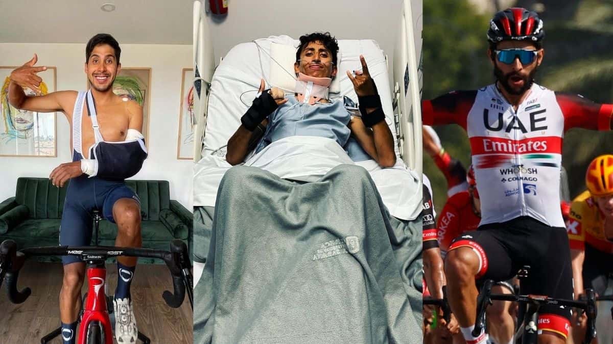 Egan Bernal, Fernando Gaviria y Brando Rivera, con caídas en 2022