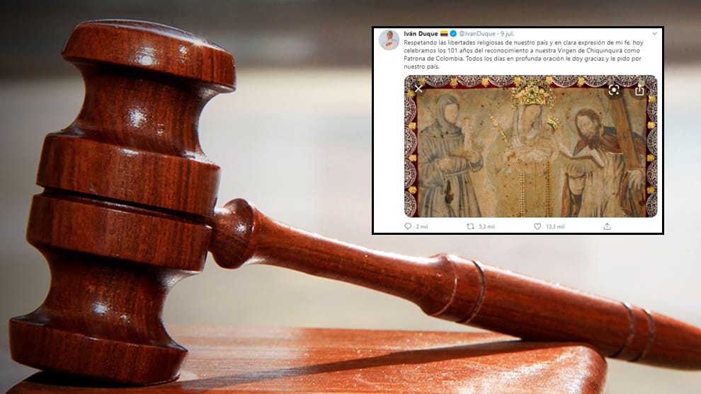 trino de Duque sobre virgen de Chiquinquirá