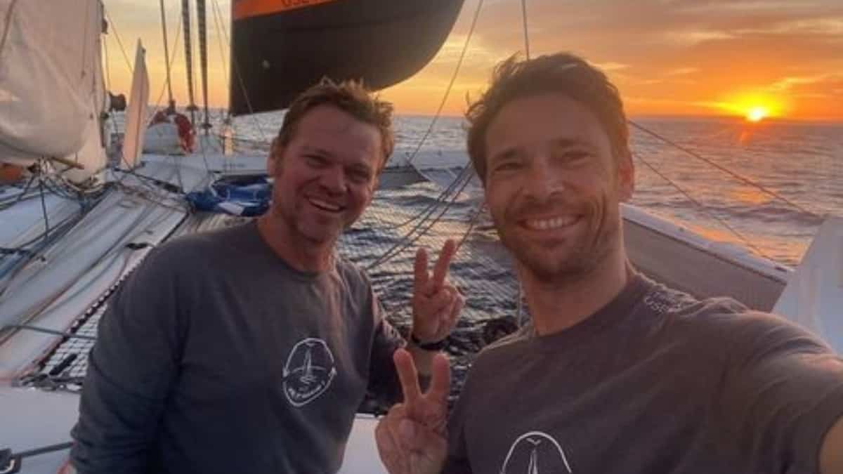 Alex Pella y Romain Pilliard fracasaron en récord de vela