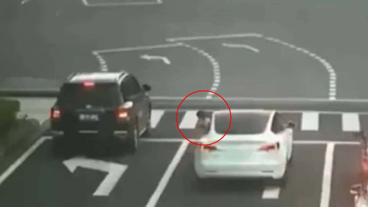 En video: niña cayó por ventana de carro en movimiento/Foto: captura de video. En video: niña cayó por ventana de carro en movimiento