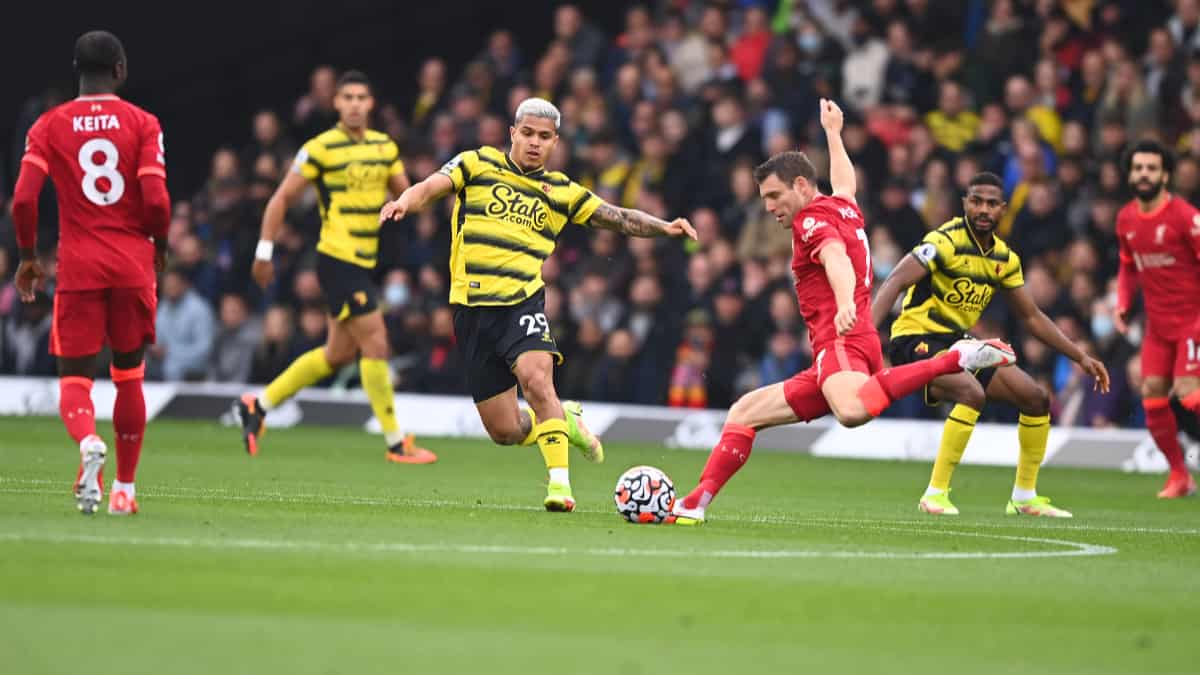 'Cucho' Hernández jugó en la goleada del Liverpool al Watford