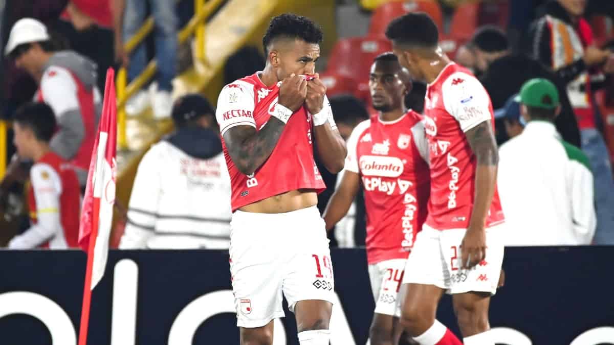Wilson Morelo, triplete Santa Fe 3-1 Bucaramanga: Liga 2022-I