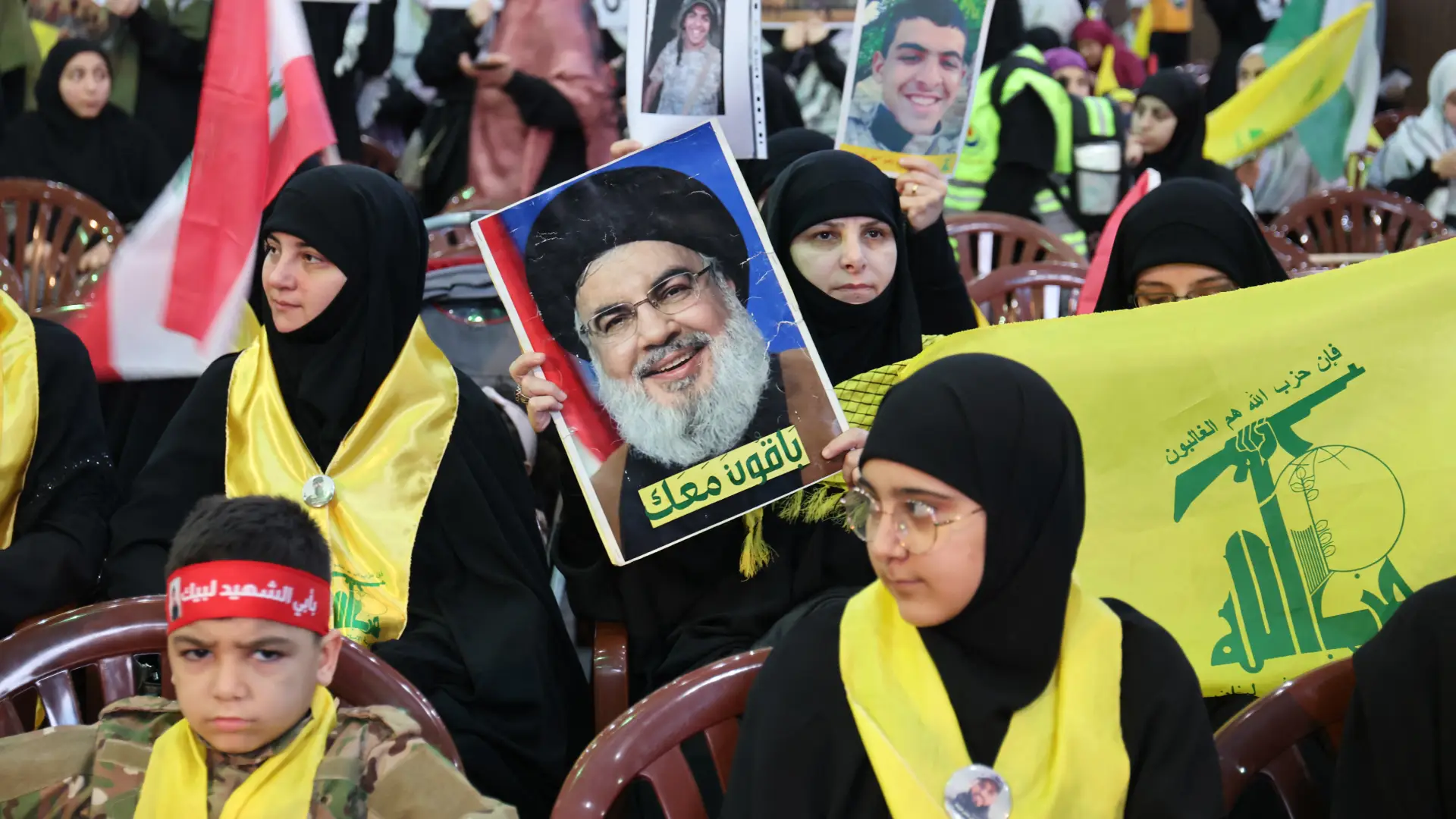 Simpatizantes de Hezbolá se reunen el 5 de abril para El Día de Al-Quds, un día internacional anual para expresar apoyo a Palestina y oponerse a la ocupación israelí de los territorios palestinos.