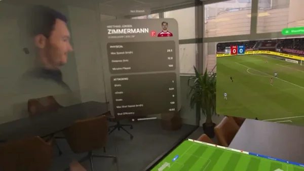 Una total locura: así se vería un partido de fútbol con las gafas Apple Vision Pro