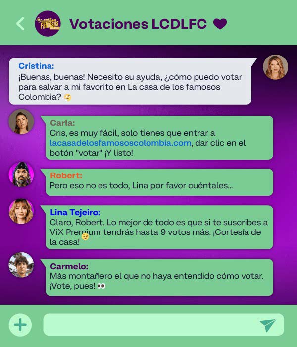 Vote en la Casa de los Famosos