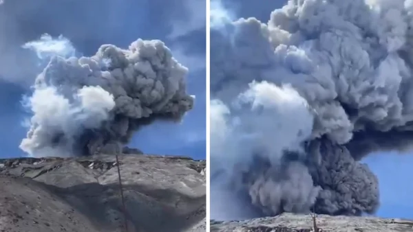 Video: captan la impresionante emisión de cenizas del volcán Nevado del Ruiz