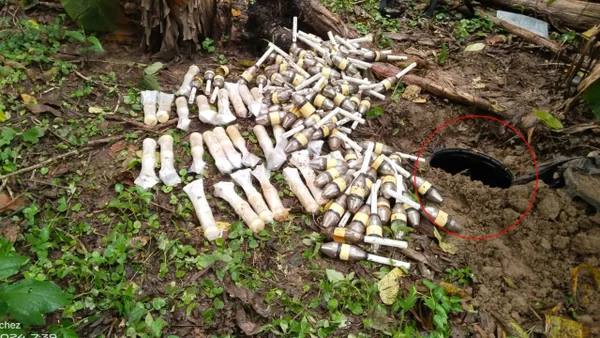 Ejército descubrió caleta con casi 200 explosivos que serían manejados con drones en Cauca