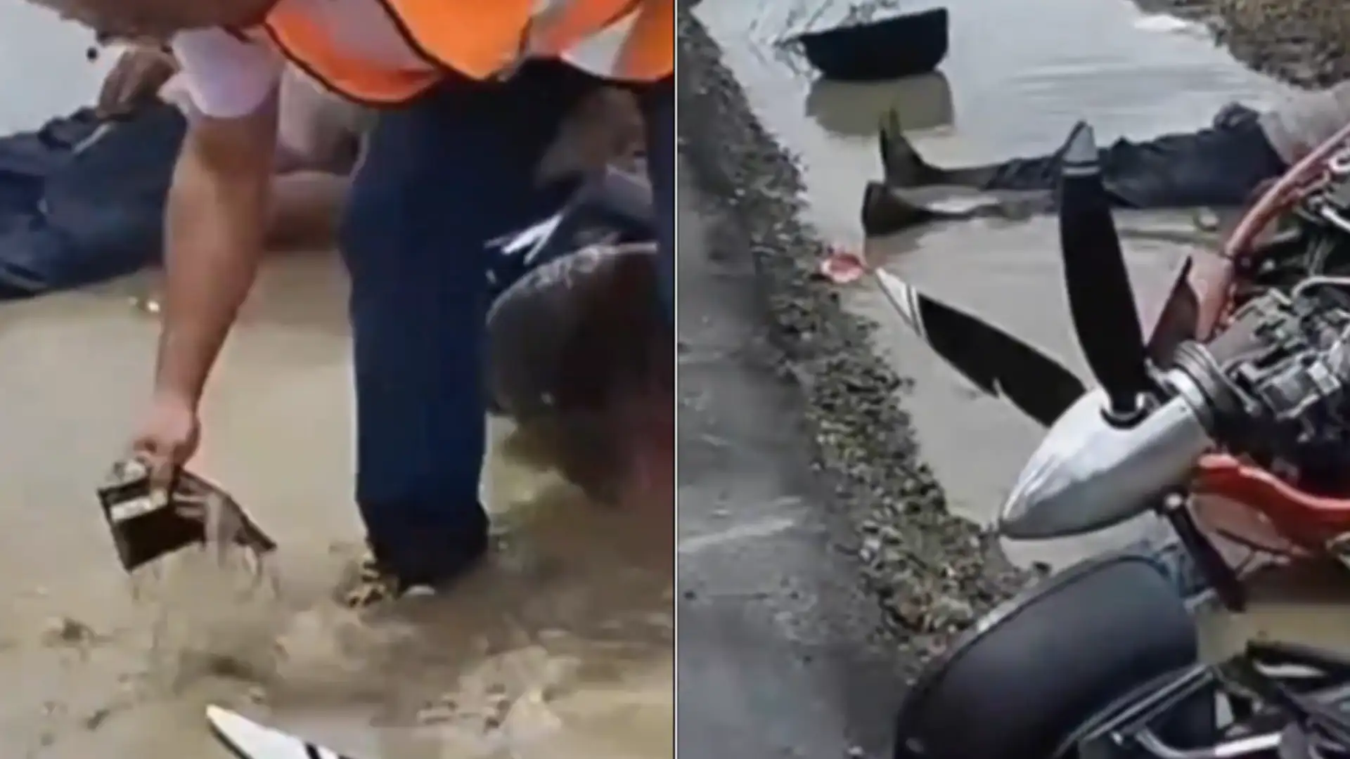 Hombre robó a motociclista herido