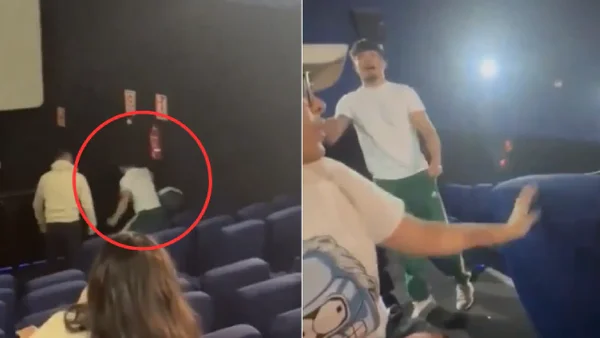 Boxeador le dio 'paliza' a hombre que le pegaba a su mujer en pleno cine: video