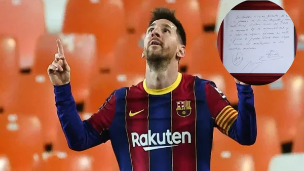 Subasta de leyenda: Messi y la servilleta del primer contrato en Barcelona alcanzan cifra millonaria