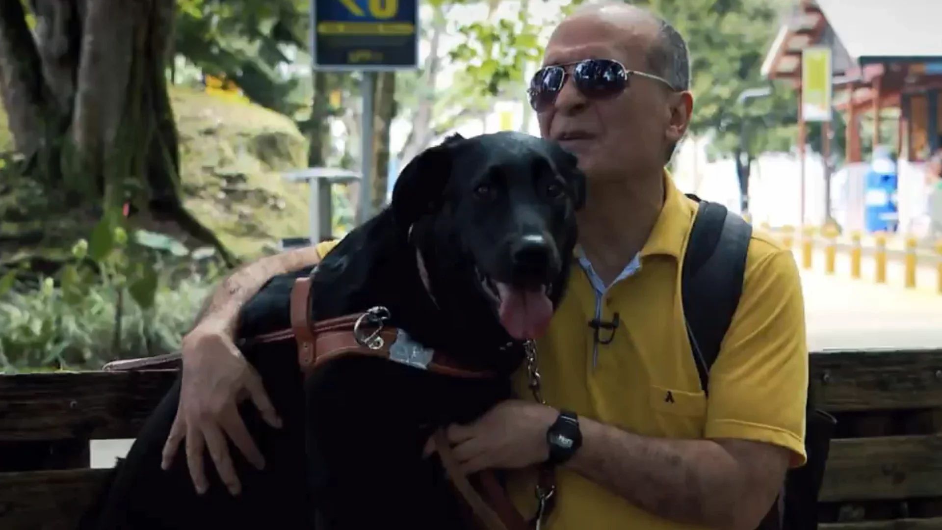 La historia de Saulo, un profesor invidente y su compañera Winki, que inspiran a estudiantes