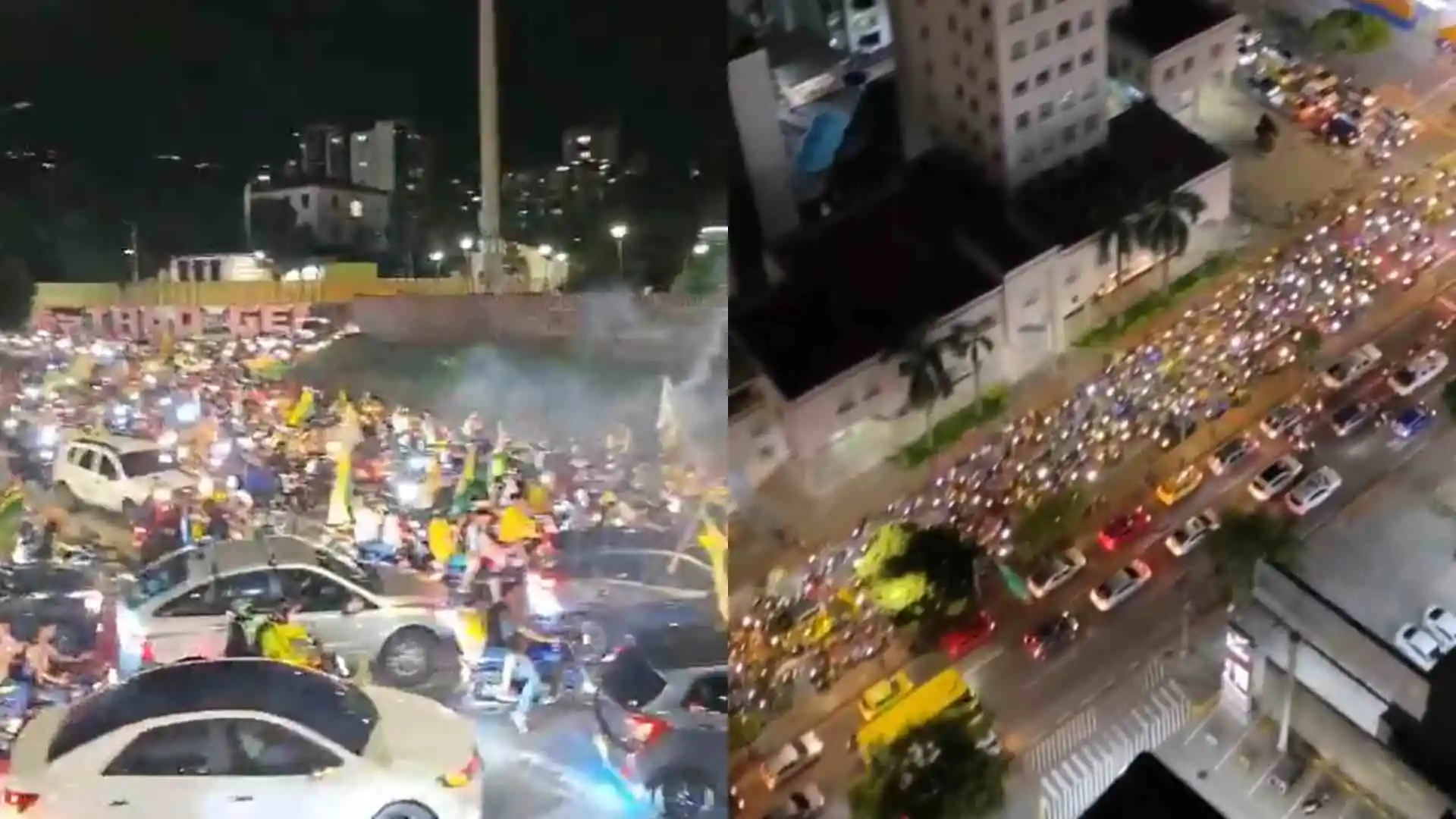 Fiesta de los aficionados del Atlético Bucaramanga previo a la gran final.