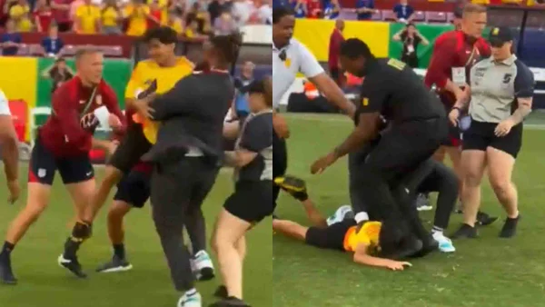 Video | La brutal agresión de un guardia de seguridad a un niño en el partido Colombia vs. Estados Unidos