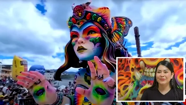 Una joven artesana se destaca con sus creaciones en el Carnaval de Negros y Blancos de Pasto
