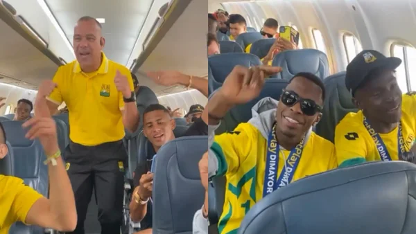 ¡Carnaval en el aire! Dudamel y Atlético Bucaramanga celebraron con cumbias argentinas su título: video