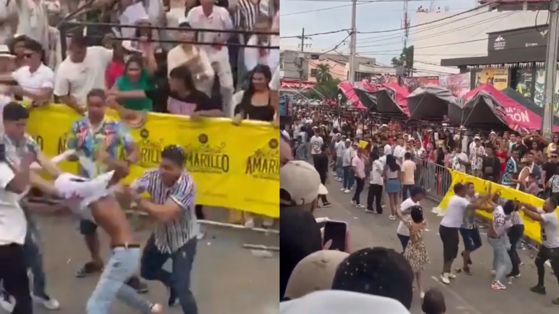 Batalla campal feria ganadería por infidelidad.