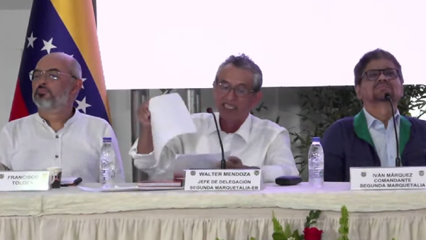 'Iván Márquez' reapareció en la instalación de la mesa de diálogos entre el Gobierno y la Segunda Marquetalia