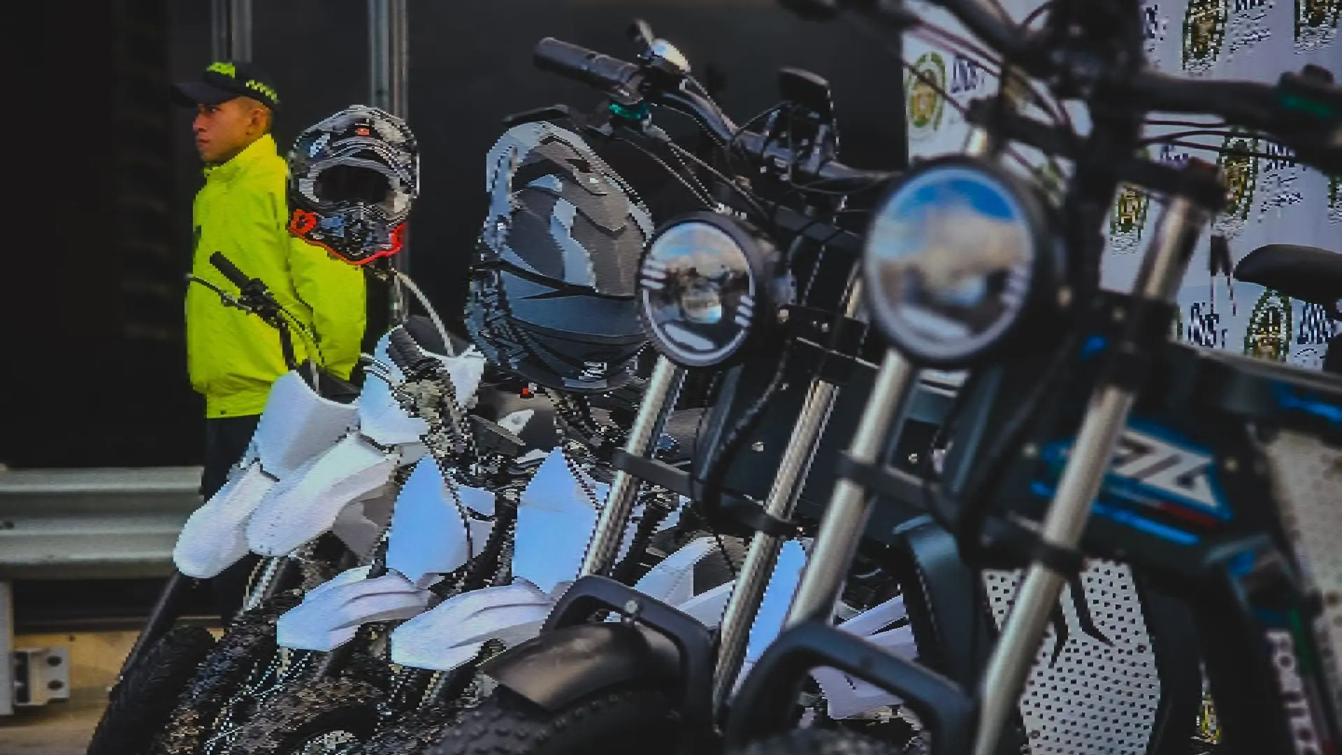 Motos recuperadas en Bogotá.